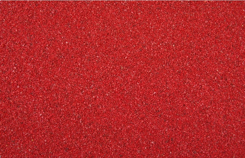 Carmine Red Pigmented Quartz 0.7-1.2mm | colouredquartz.co.uk